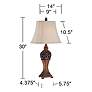 Watch A Video About the Wood Finish Table Lamps Set of 2