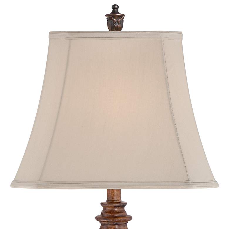 Image 4 Regency Hill Exeter 30 inch High Wood Table Lamps Set of 2 with Dimmers more views