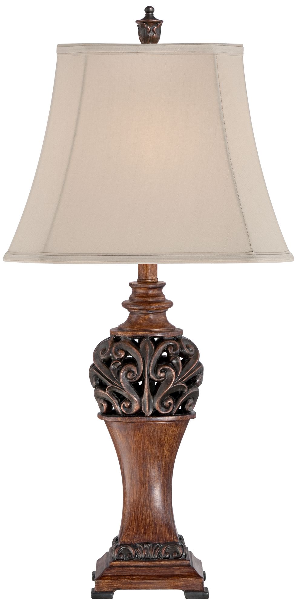 Regency Hill Exeter 30" High Wood Table Lamps Set of 2 with Dimmers in scene