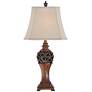 Regency Hill Exeter 30" High Wood Table Lamps Set of 2 with Dimmers