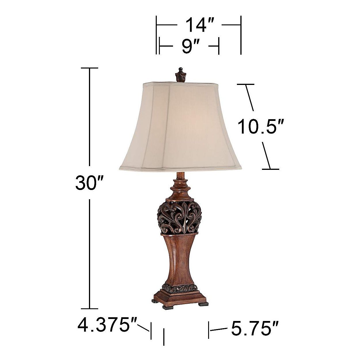 Regency Hill Exeter 30" High Wood Table Lamps Set of 2 with Dimmers in scene