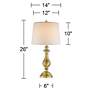 7_Regency Hill Fairlee 26" Brass Candlestick Table Lamps Set of 2 more views