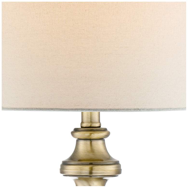 Image 4 Regency Hill Fairlee 26" Traditional Brass Candlestick Table Lamp more views