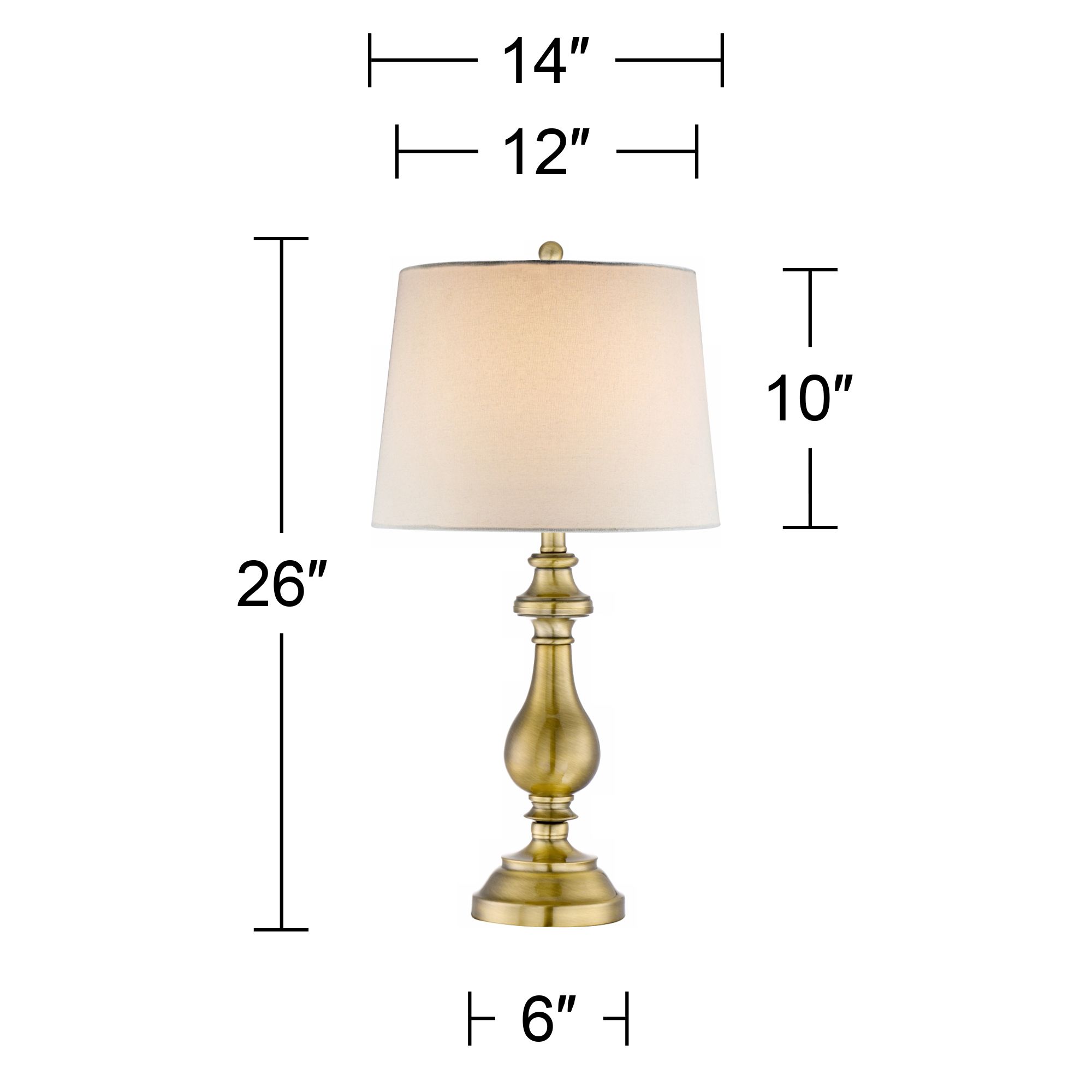 Regency Hill Fairlee 26" Traditional Brass Candlestick Table Lamp in scene