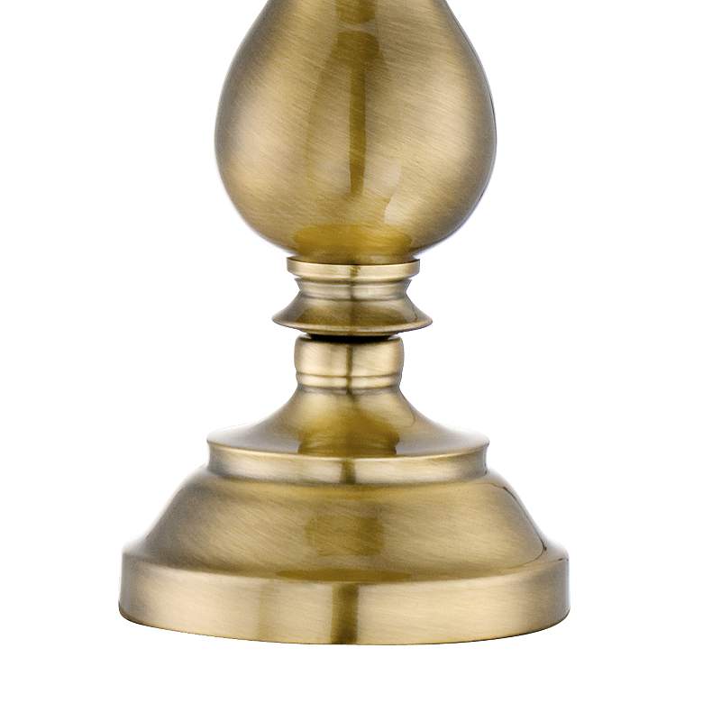 Image 4 Regency Hill Fairlee Antique Brass Candlestick Lamp with Black Shade more views