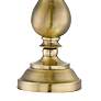 4_Regency Hill Fairlee Antique Brass Candlestick Lamp with Black Shade more views