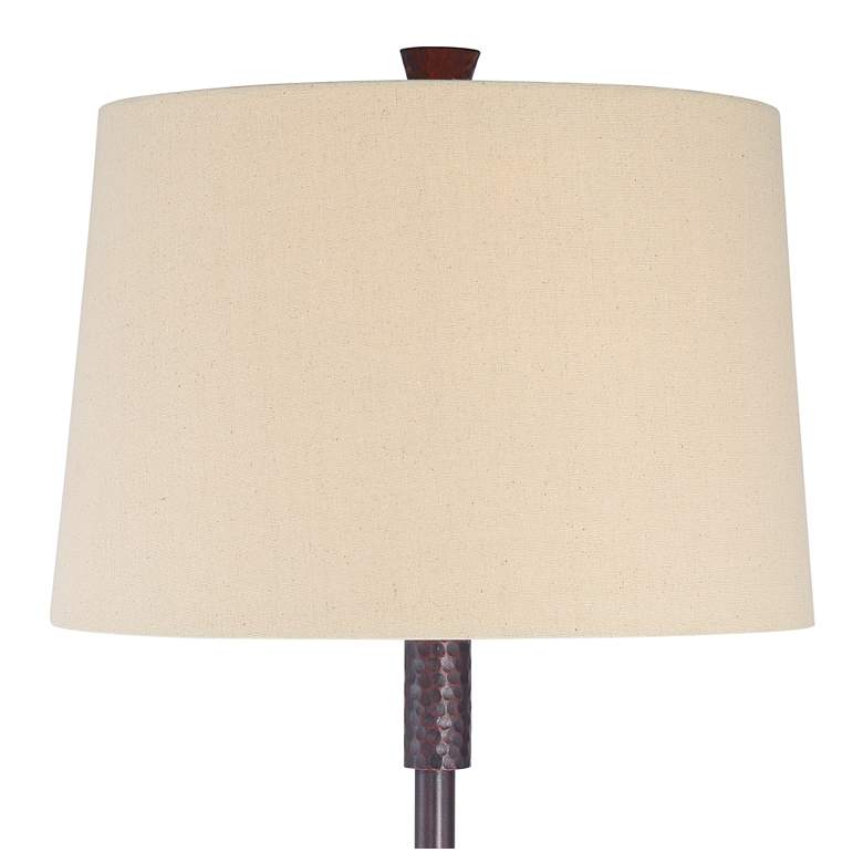 Image 3 Regency Hill Fallon 66 inch Bronze USB and Outlet Tray Table Floor Lamp more views