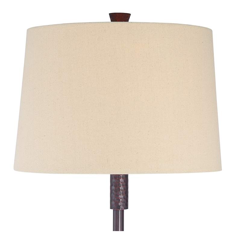 Image 3 Regency Hill Fallon 66" Bronze USB and Outlet Tray Table Floor Lamp more views