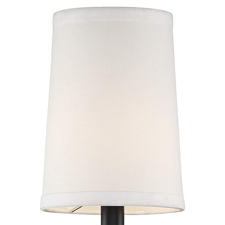 Image 3 Regency Hill Ferris 24" High Linen Shade Black Wall Sconces Set of 2 more views