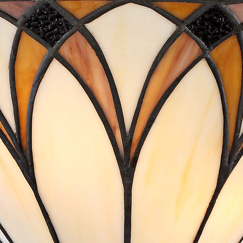 Image 3 Regency Hill Filton 6" High Bronze Yellow Tiffany-Style Wall Sconce more views