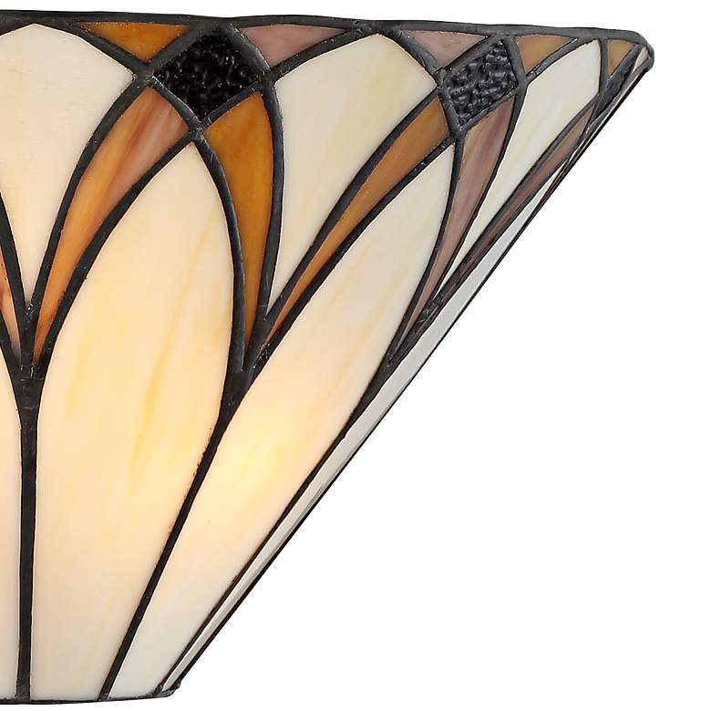 Image 4 Regency Hill Filton 6" High Bronze Yellow Tiffany-Style Wall Sconce more views