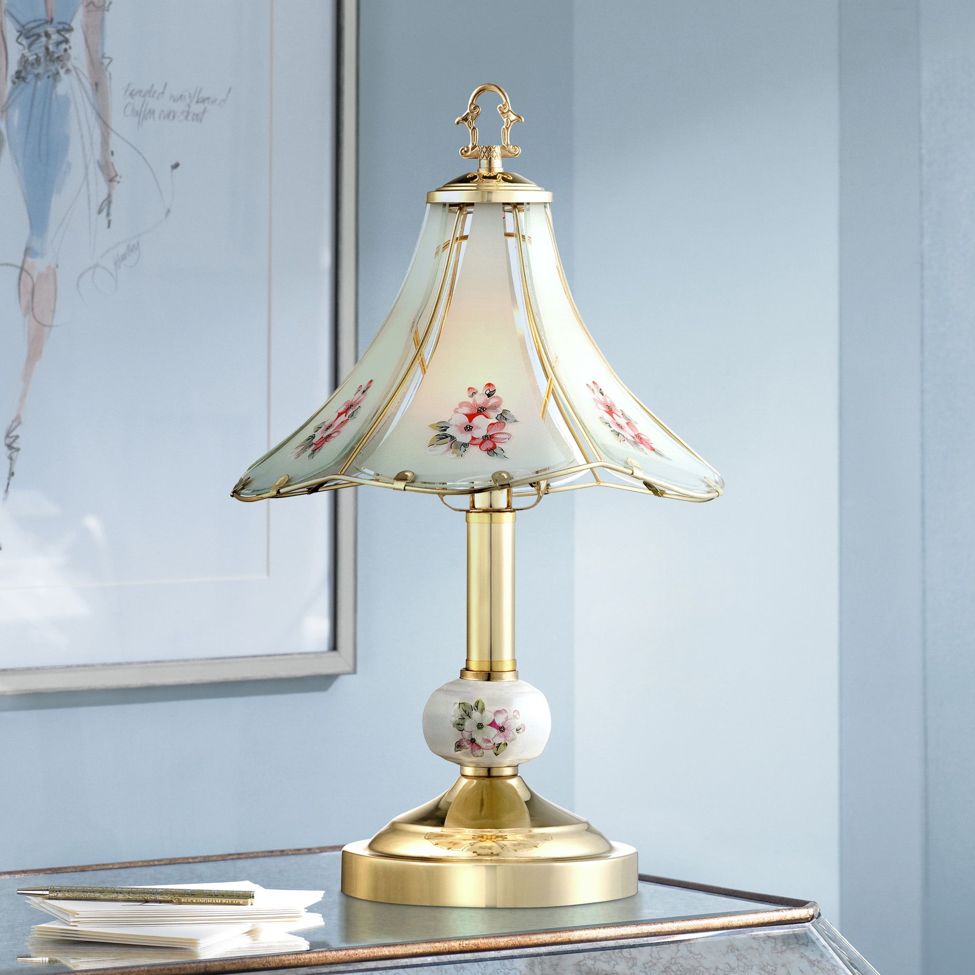 Brass touch lamps store bedside