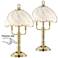 Regency Hill Flower 19 1/2" 3-Light Touch Accent Table Lamps Set of 2