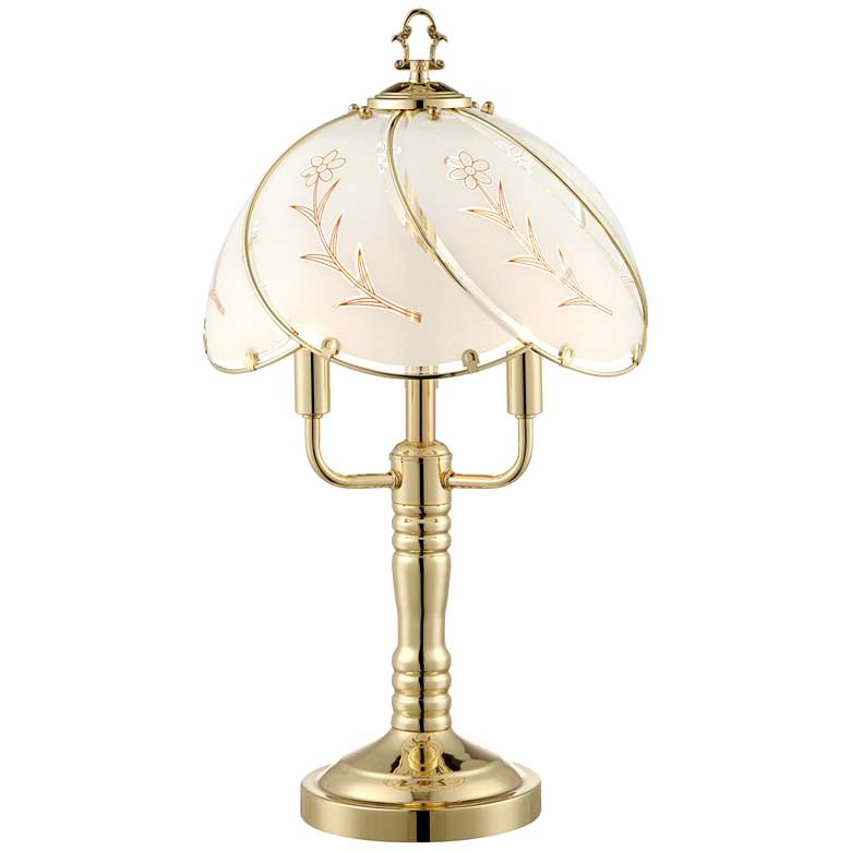 Image 6 Regency Hill Flower 19 1/2 inch 3-Light Touch Accent Table Lamps Set of 2 more views
