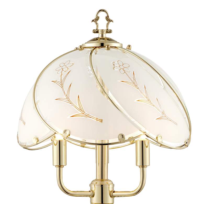Image 4 Regency Hill Flower Petal 19 1/2" High 3-Light Touch On-Off Table Lamp more views