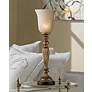 Regency Hill Fluted Column 27 3/4" High Alabaster Glass Console Lamp