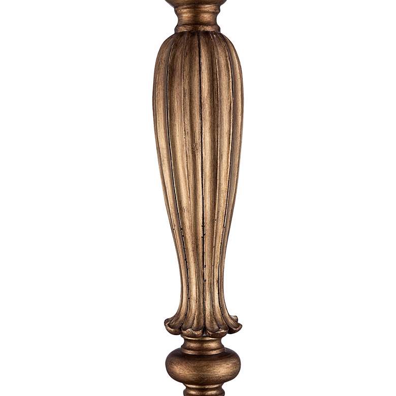 Image 3 Regency Hill Fluted Column 27 3/4" High Alabaster Glass Console Lamp more views