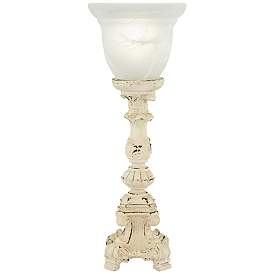 Image2 of Regency Hill French 18" High Console Accent Lamp with Alabaster Glass