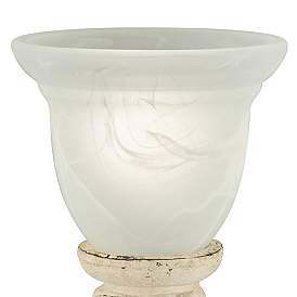 Image3 of Regency Hill French 18" High Console Accent Lamp with Alabaster Glass more views