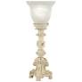 Regency Hill French 18" High Console Accent Lamp with Alabaster Glass