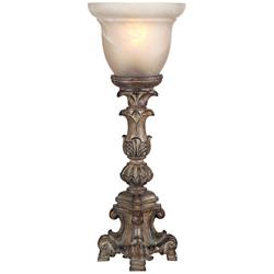 Regency Hill French Candlestick 18&quot; Beige Wash Accent Console Lamp