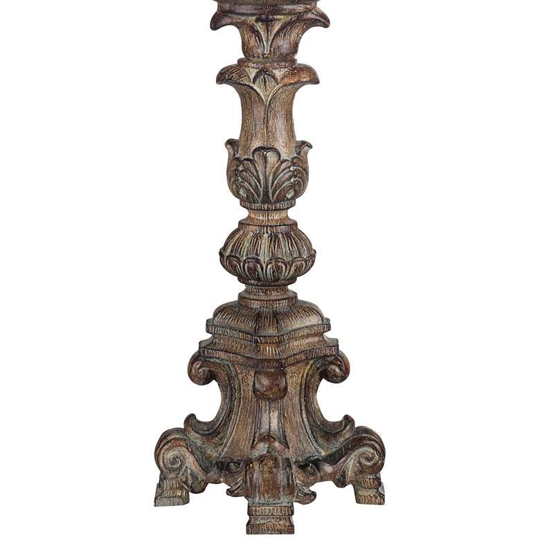 Image 5 Regency Hill French Candlestick 18" Beige Wash Accent Console Lamp more views