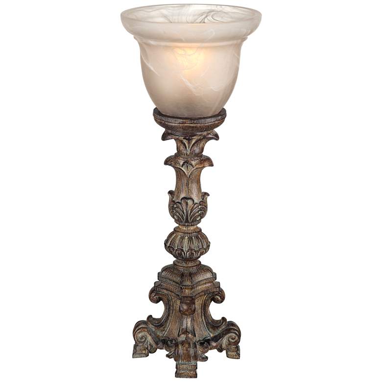 Image 6 Regency Hill French Candlestick 18" Beige Wash Accent Console Lamp more views