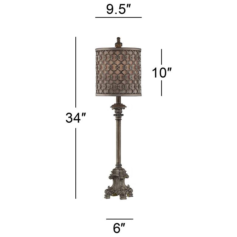 Image 7 Regency Hill French Candlestick 34" High Buffet Table Lamp more views