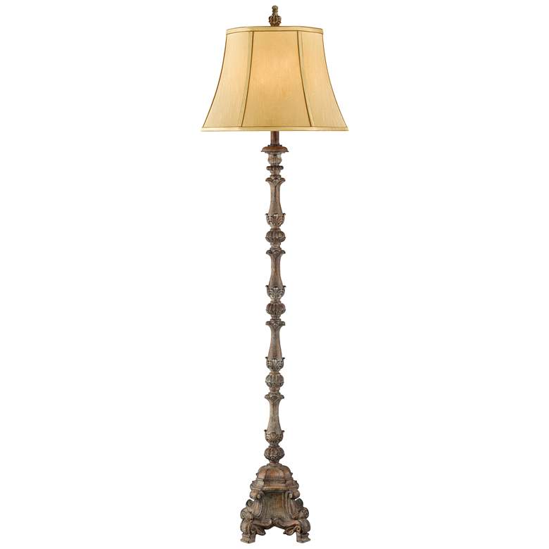Image 6 Regency Hill French Candlestick 62" Faux Wood Floor Lamps Set of 2 more views