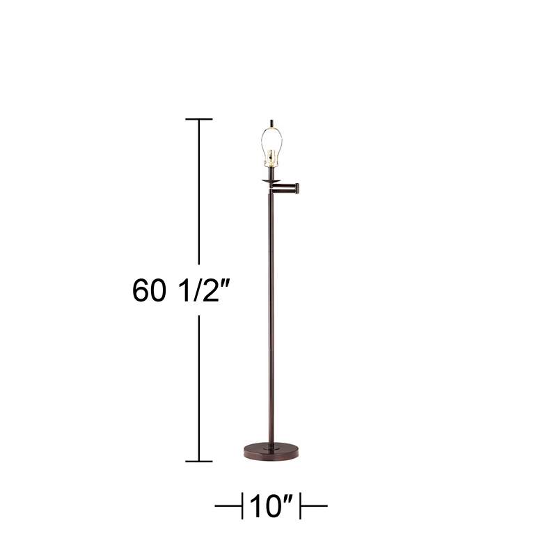 Image 3 Regency Hill Gabrielle Bronze Swing Arm Floor Lamp Base more views