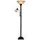 Regency Hill Garver 72.5" Bronze Torchiere Floor Lamp with Side Light