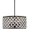 Regency Hill Genter 21" Wide Bronze and Crystal 4-Light Pendant