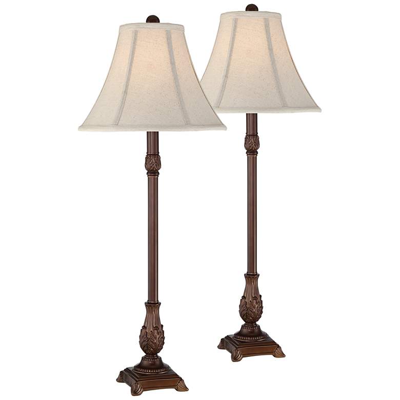 Image 1 Regency Hill Giselle 30 1/2 inch Traditional Buffet Table Lamps Set of 2