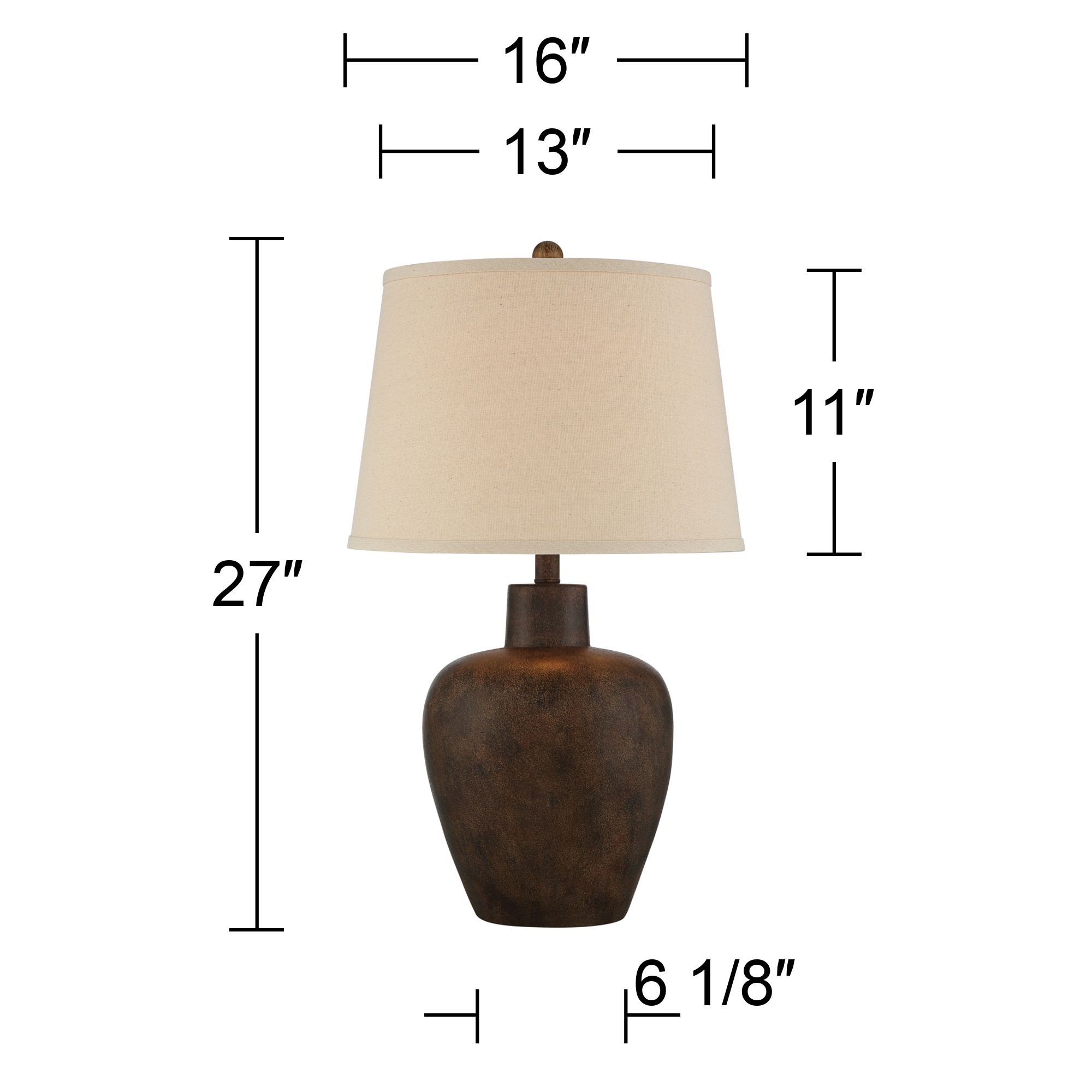 Regency Hill Glenn 27"H Terra Cotta Lamps Set of 2 with Smart Sockets Image 9