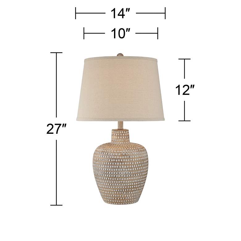 Image 7 Regency Hill Glenn 27" Dappled Beige Southwest Table Lamps Set of 2 more views