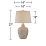 7_Regency Hill Glenn 27" Dappled Beige Southwest Table Lamps Set of 2 more views