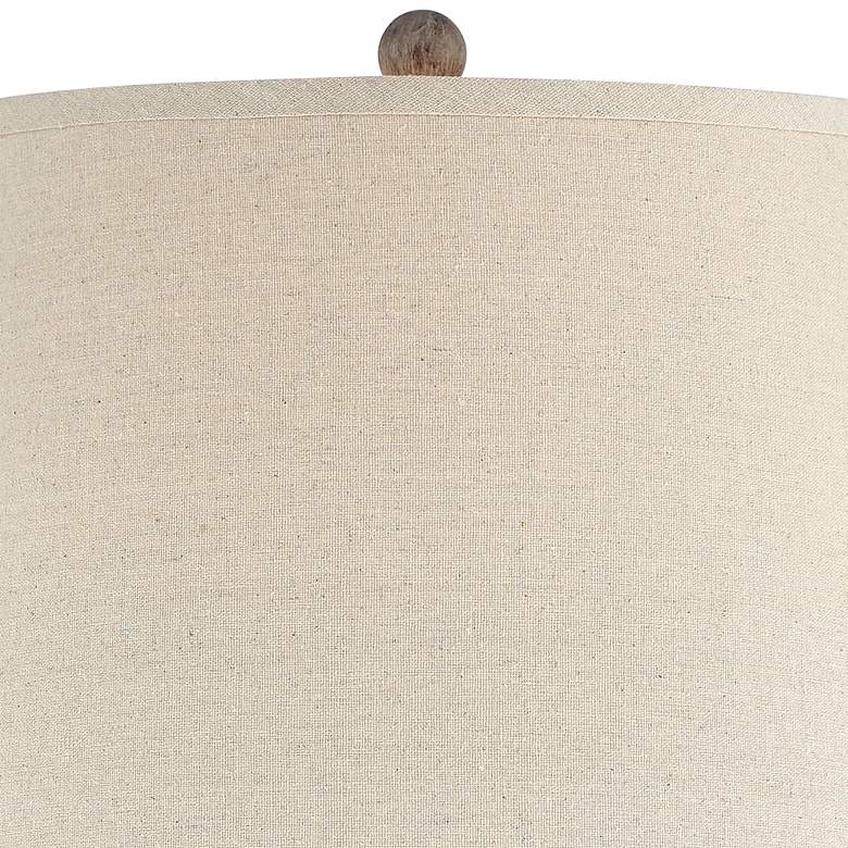 Image 4 Regency Hill Glenn 27" Gray Terra Cotta Lamps Set with Smart Sockets more views