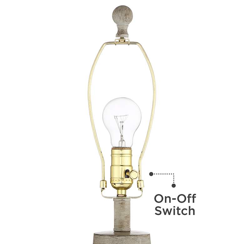 Image 6 Regency Hill Glenn 27" Gray Terra Cotta Lamps Set with Smart Sockets more views