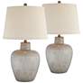 4_Regency Hill Glenn 27" High Southwest Urn Table Lamps Set of 2