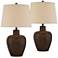 Regency Hill Glenn 27" High Terra Cotta Southwest Table Lamps Set of 2