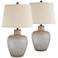 Regency Hill Glenn 27"H Gray Terra Cotta Lamps Set with Smart Sockets