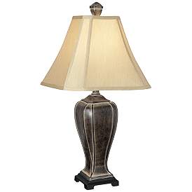 Image2 of Regency Hill Gold Shade Desert Crackle Traditional Table Lamp