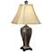 Regency Hill Gold Shade Desert Crackle Traditional Table Lamp