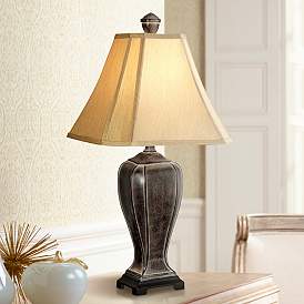 Image1 of Regency Hill Gold Shade Desert Crackle Traditional Table Lamp