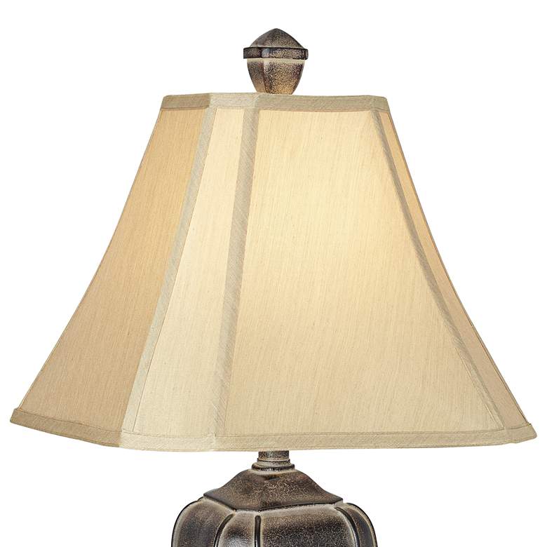 Image 4 Regency Hill Gold Shade Desert Crackle Traditional Table Lamp more views