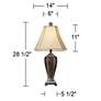 Regency Hill Gold Shade Desert Crackle Traditional Table Lamp