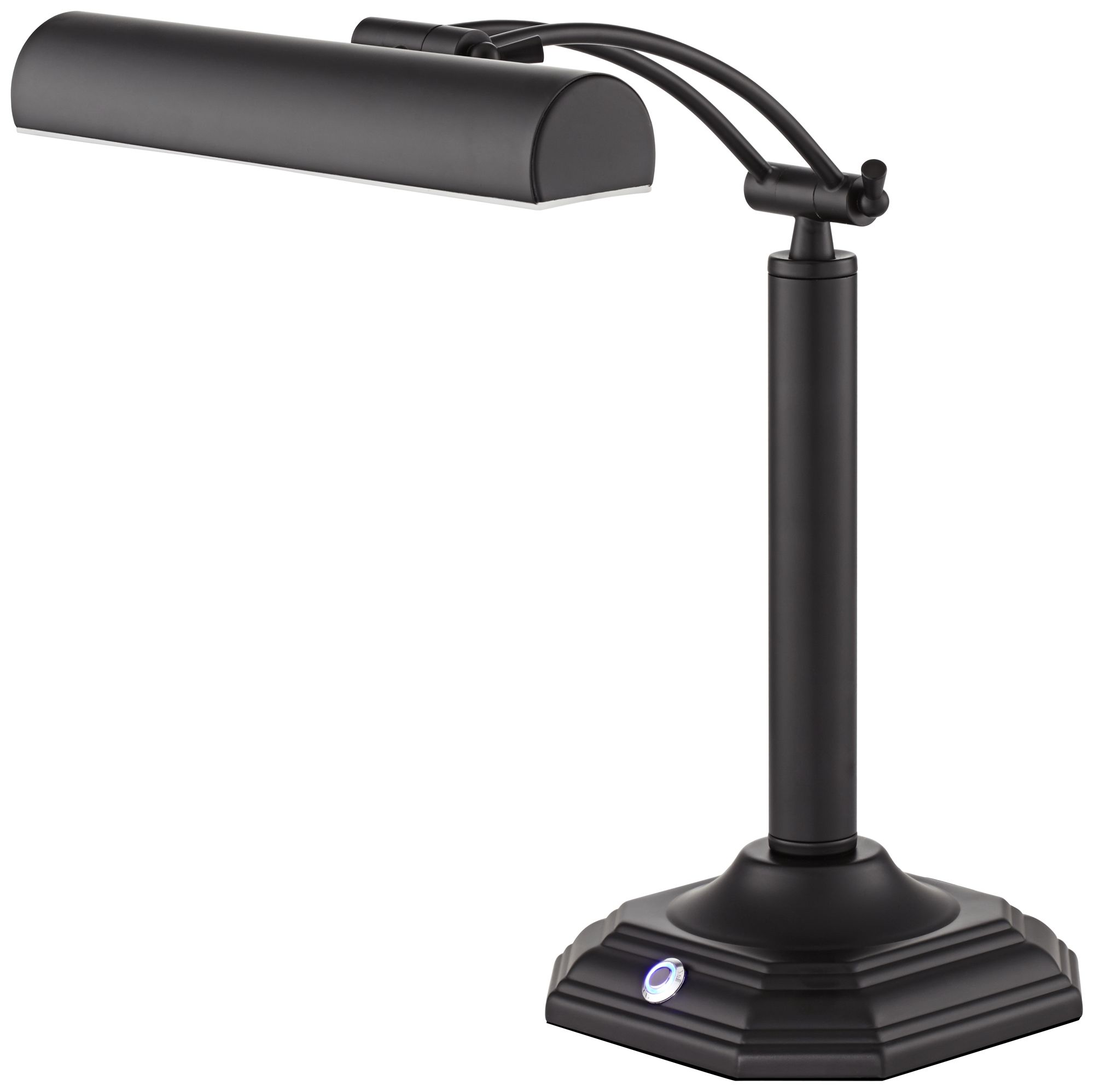 Image 2 Regency Hill Grady 16 1/2" Black Bronze LED Banker Piano Desk Lamp