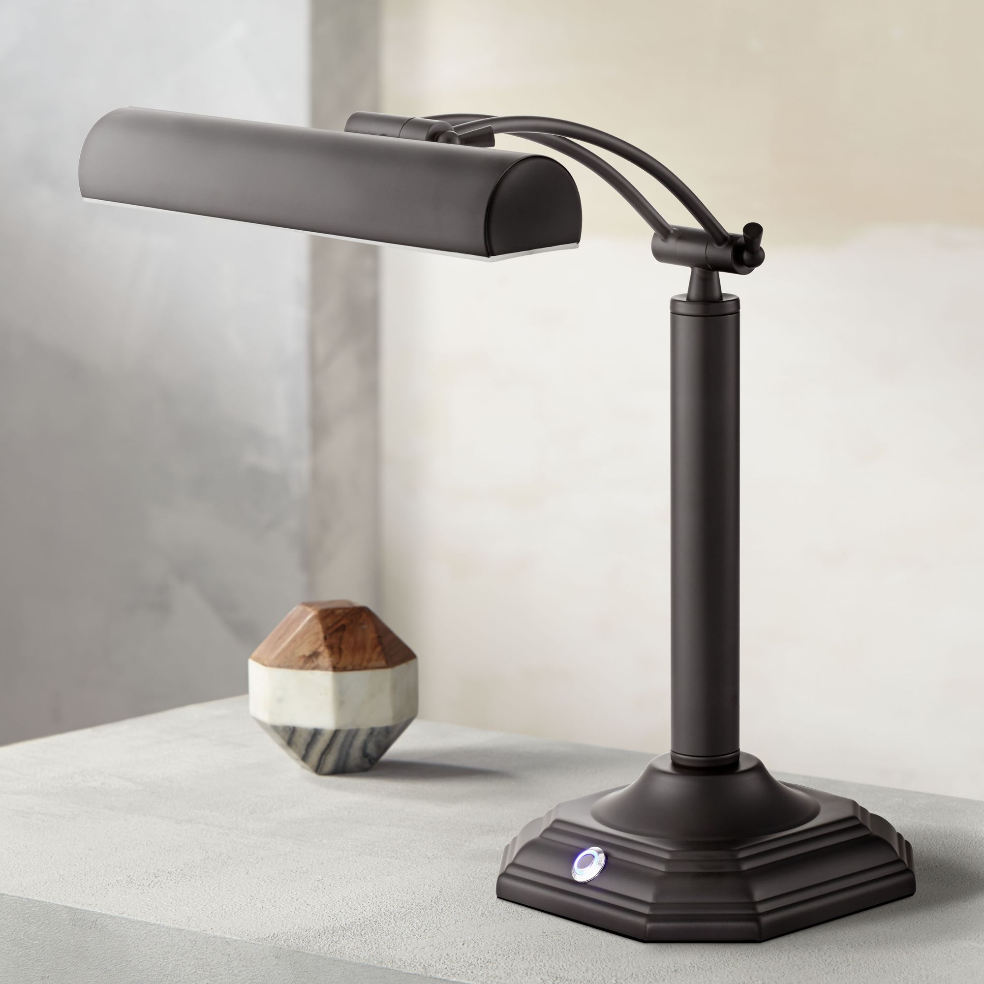 Regency Hill Grady Adjustable Height LED Piano Desk Lamps Set of 2