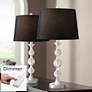 Regency Hill Gustavo 25.5" Crystal Table Lamps Set of 2 with Dimmers