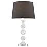 Regency Hill Gustavo 25 1/2" Black and Crystal Table Lamps Set of 2